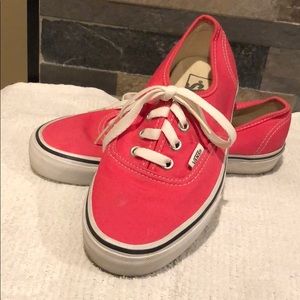 Pink Canvas Vans Women’s size 5.5